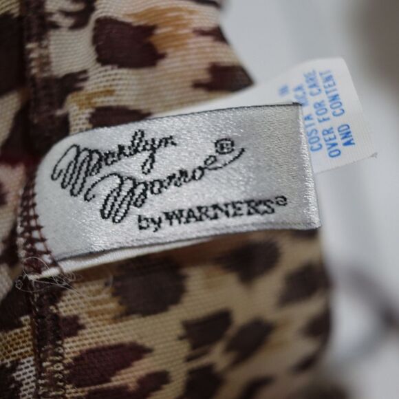 Marilyn Monroe Leopard Print Sheer Bodysuit Large Sheer Animal Statement Piece - Picture 12 of 14